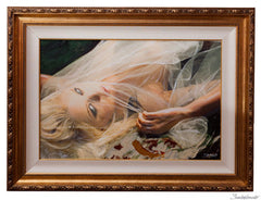 ART by Santodonato: "Bride in Waiting 2" framed original painting