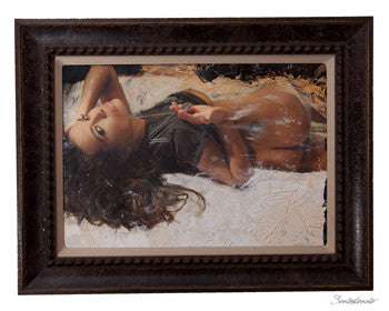 ART by Santodonato: "The Heart" framed original painting