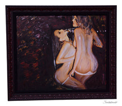 ART by Santodonato: "The Lovers" framed original painting