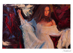 ART by Santodonato: "Valentina" unframed original painting