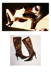 Melissa Jacobs Boots as worn in her Photo Shoot with Striplv Magazine
