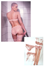 Paris Amour Lingerie Set as seen in her photo shoot with STRIPLV Magazine.