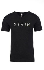 STRIPLV Logo V-Neck T-Shirt (men's - BLACK)